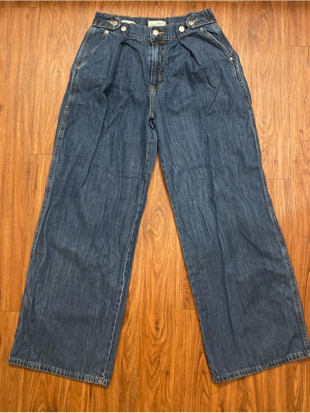 Women’s Wide-Leg Jeans in Dark Denim Blue